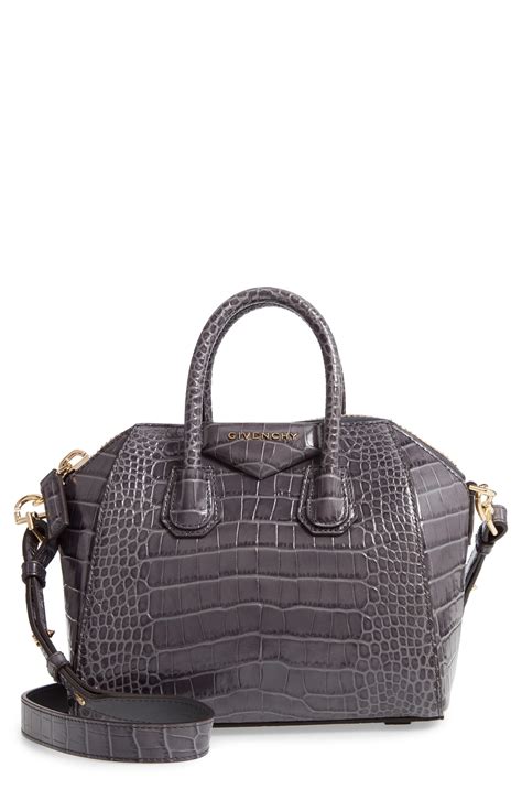 givenchy antigona mini croc embossed|Mini Antigona bag in crocodile effect leather .